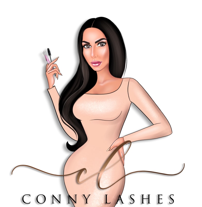 Conny Lashes: Frau mit Wimpern-Extensions